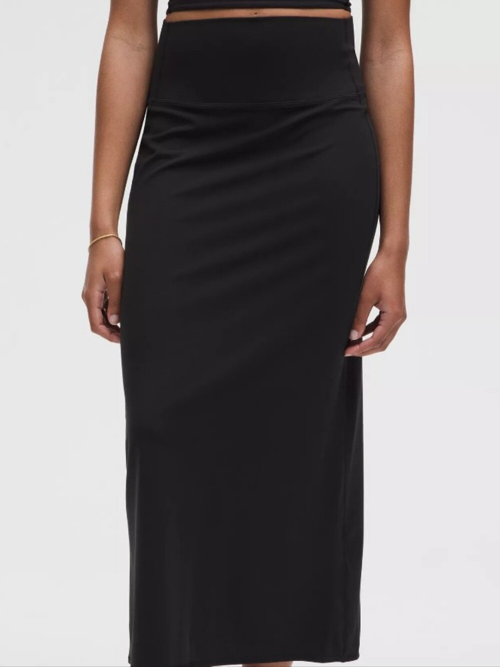 Lululemon nulu Slim Fit High-Waist Black Midi Skirt